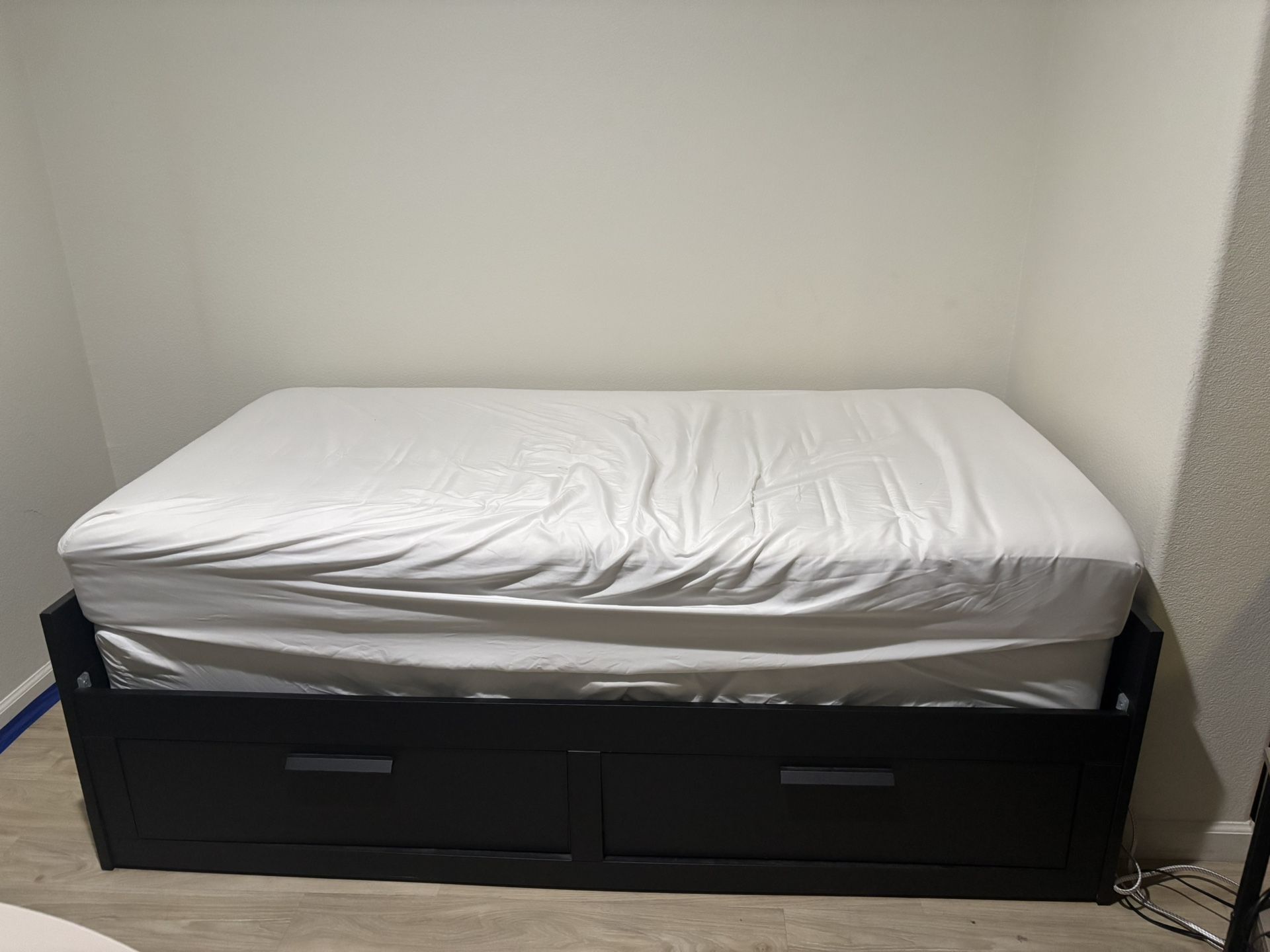 IKEA BRIMNES trundle daybed with mattresses