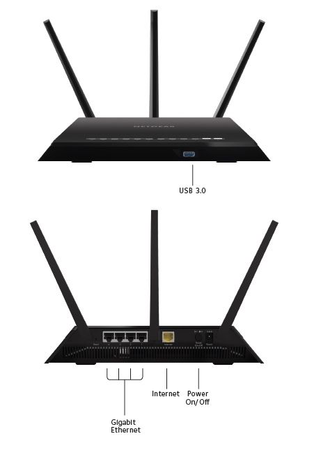 Netgear Wi-Fi Router Nighthawk AC1900 Model R6900 Smart Wi-Fi Router Dual Band gaming through wall high speed wireless