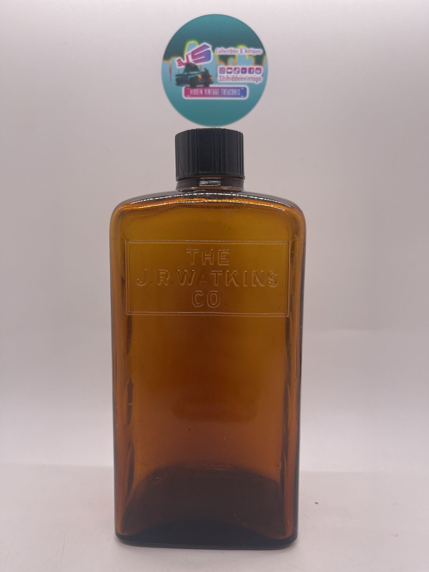 Antique Amber Glass Medicine Bottle