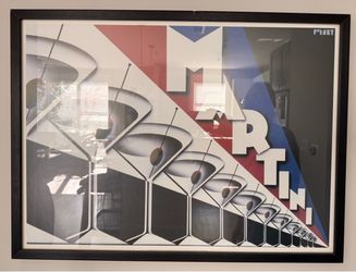 Framed Martini Art Deco Style Print