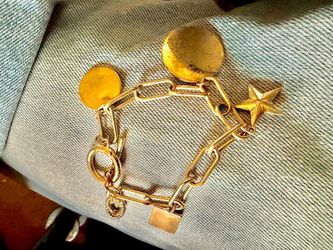 Ralph Lauren 14k Gold Plated Charms Bracelet