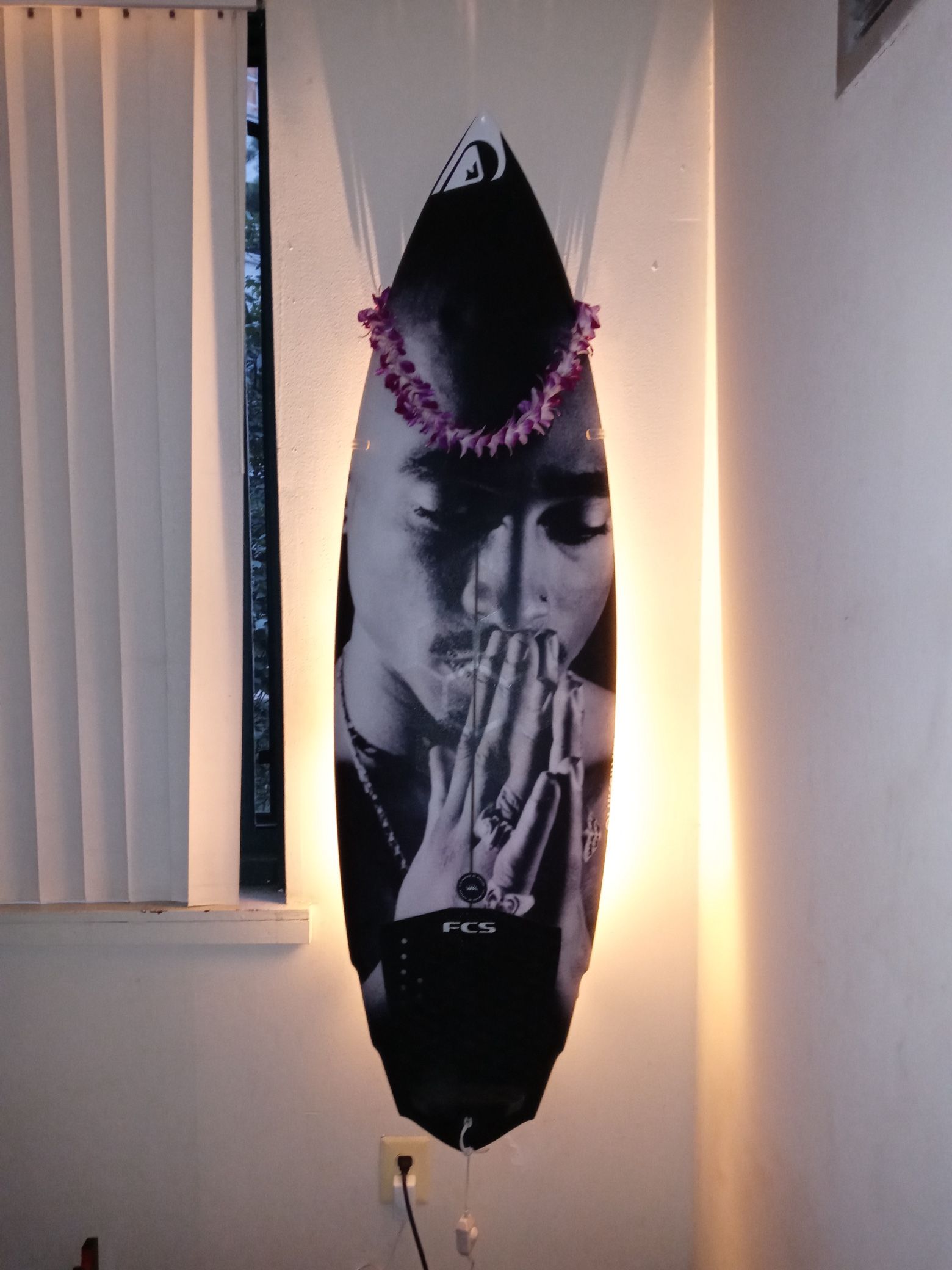 Custom designed Tupac Shakur 5’6” Surfboard