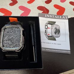 Band with Case Compatible with Apple Watch Band 45mm Series 9 8 7