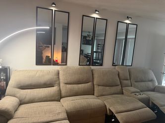 Sectional with reclining chair chairs