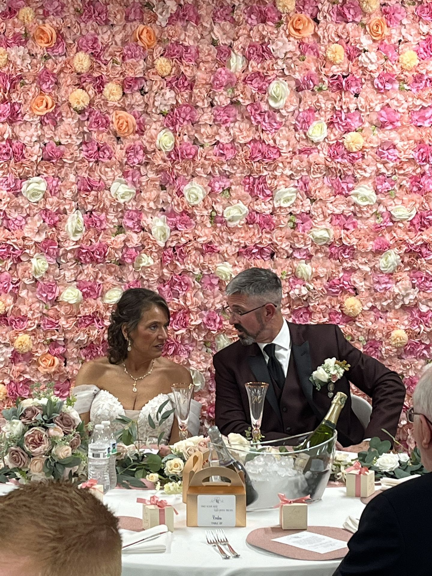 Pink Flower Wall And Stand