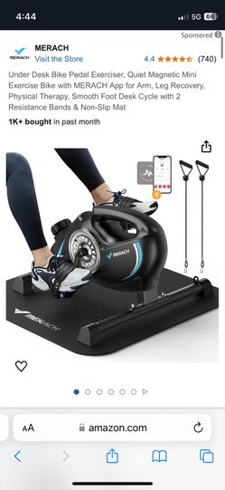 new in box Under Desk Bike Pedal Exerciser Quiet Magnetic Mini Exercise Bike w/ App