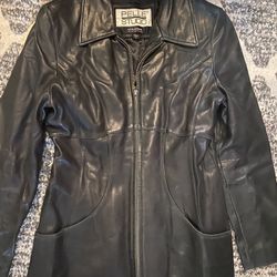 Genuine Leather Black Ladies Jacket. Wilson Leather