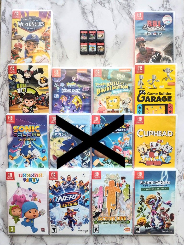 Nintendo Switch Games Sonic, Cuphead,Spongebob And More WOULD TRADE READ DESCRIPTION