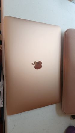 Pink macbook air with everything