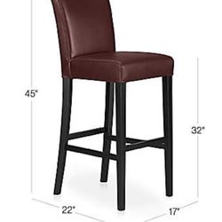 Red Leather Bar Stools