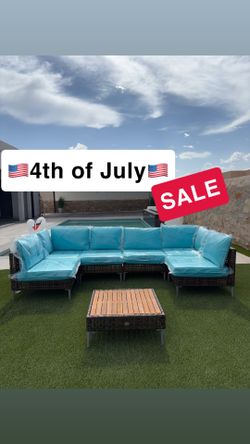 Sectional furniture outdoor backyard party couch chair sofa m 7 piece silla sala patio yarda garden
