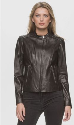 Andrew Marc Women's Black Genuine Leather Jacket Size XS