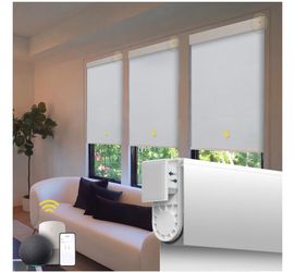 Motorized Blinds No Drill Automatic Blinds for Windows Cordless Roller Shades