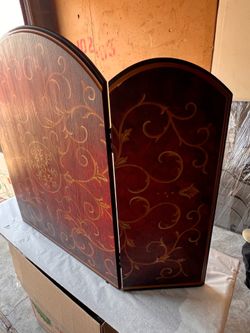 💥Elegant Decorative 3-Panel Fireplace Screen – Tuscan Style – Excellent Condition $149 OBO!