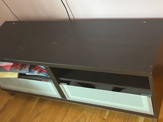 Dark Brown TV Stand with Two Drawers