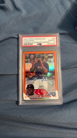 David Ortiz autographed card topps chrome 2023  out of 25