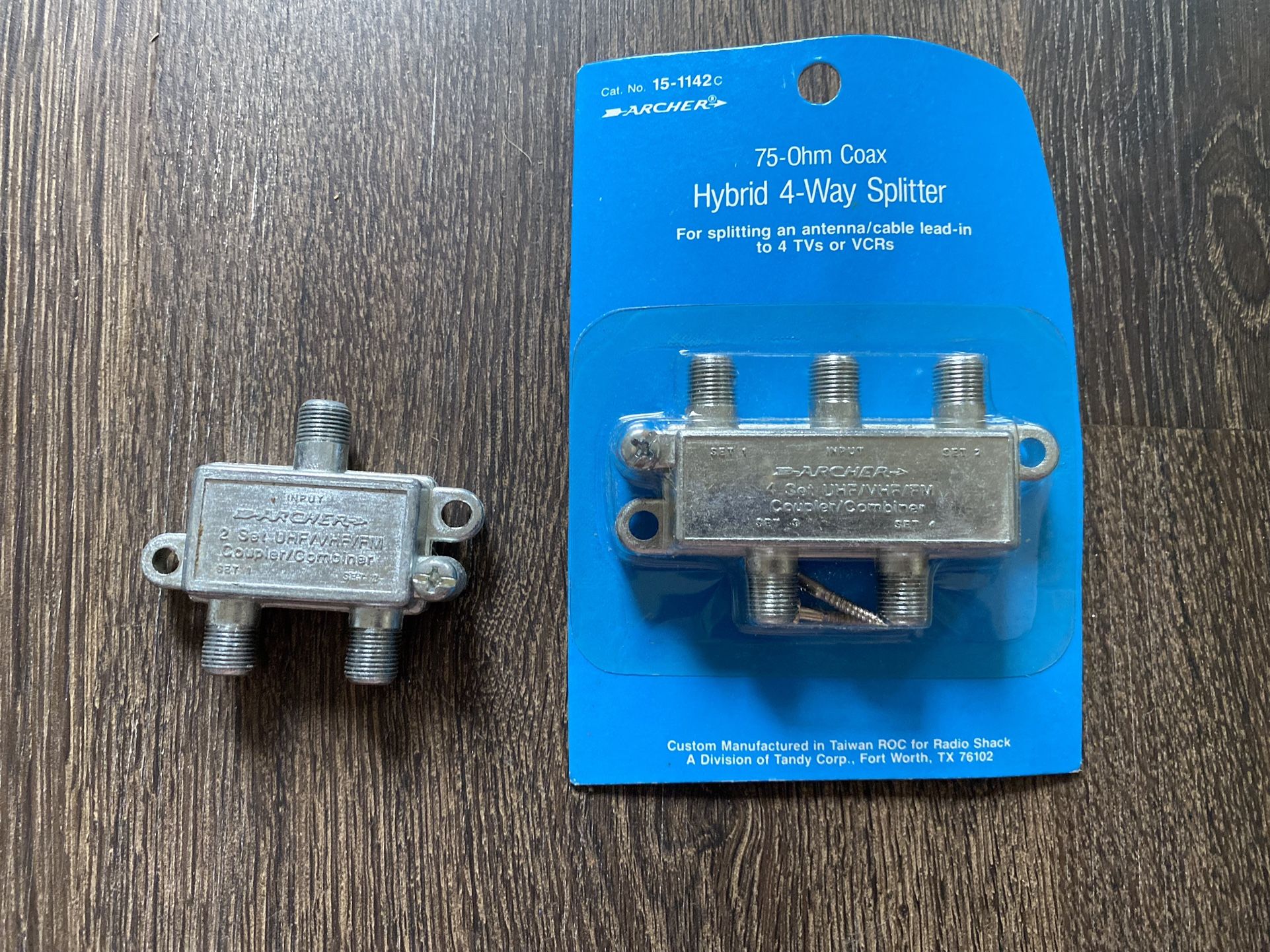 ARCHER 2 SET UHF VHF FM COUPLER COMBINER & Radioshack Radio Shack 75-OHM Hybrid
