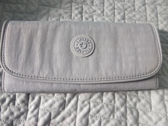 Kipling Gray Nylon Snap Wallet