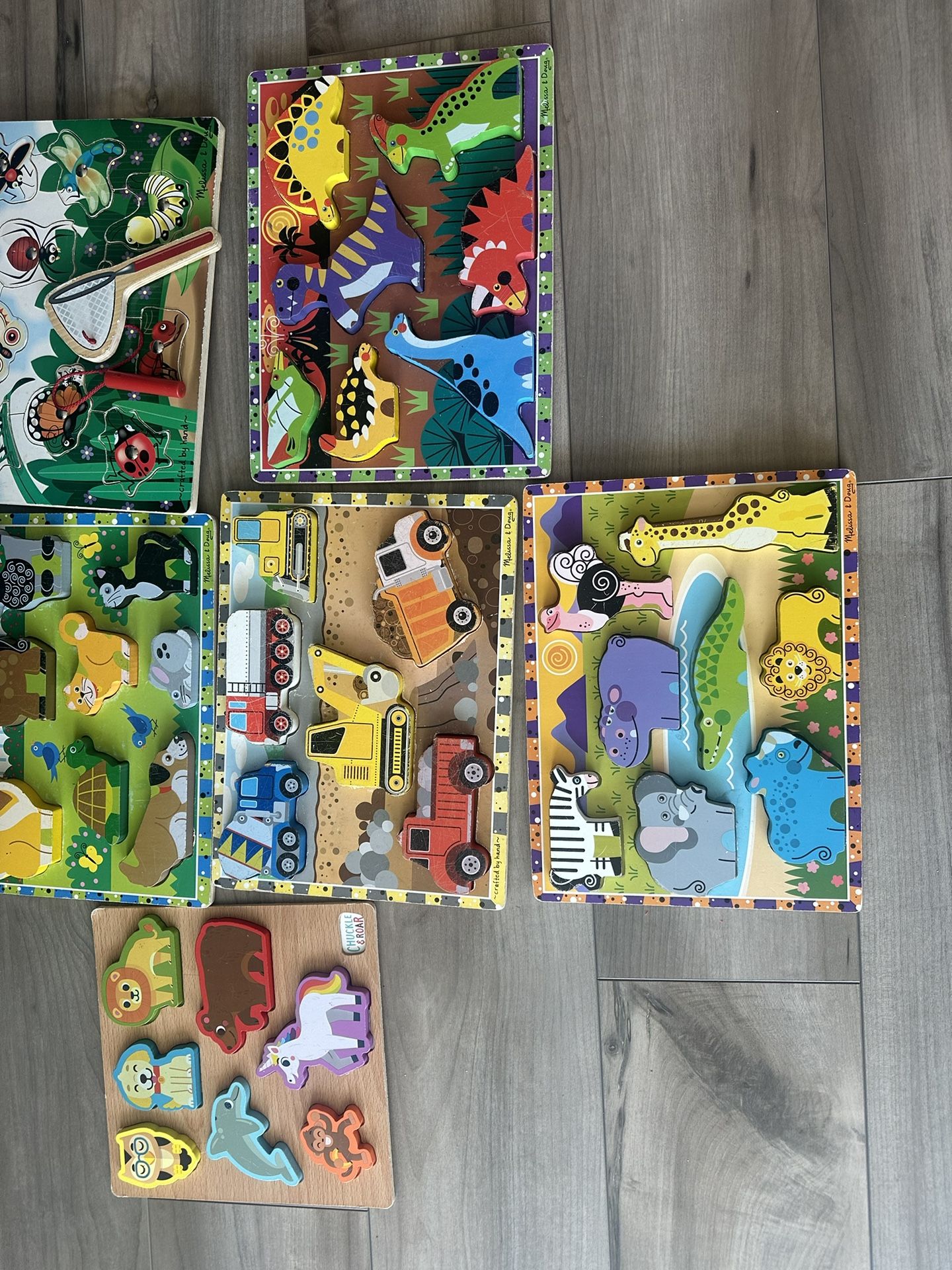 Melissa And Doug Wooden Puzzle And Baby Toys Lot