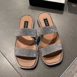 Rhinestone Sandals Sz 6