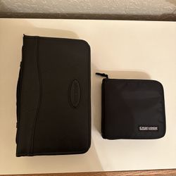 Like New Set of 2 Zippered Travel CD Music Holder Case