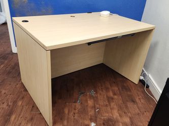 Office desk with grommet hole