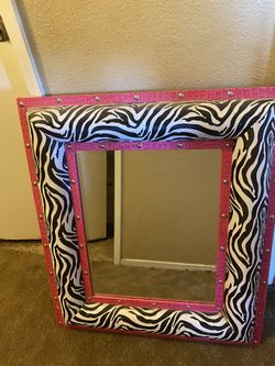 Zebra print mirror