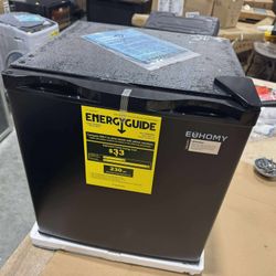 EUHOMY 1.7 Cu.Ft Mini Fridge with Freezer, Reversible Single Door Compact Refrigerator, Adjustable Thermostat, Energy Saving, Mini Fridge for Bedroom,