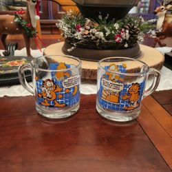McDonald's Glass Garfield Coffee Mugs 