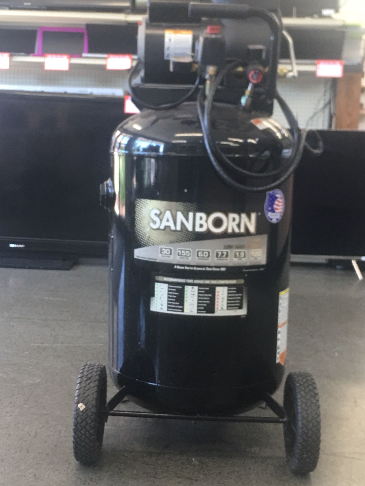 Sanborn Air Compressor 30 Gallon BTM56RB34D2M-1