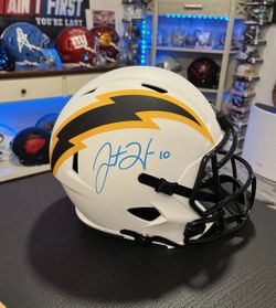 Chargers Justin Herbert Autographed Full Size Authenticated Replica Helmet