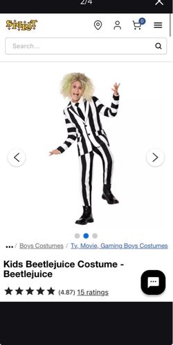 Beetle juice costume child XL