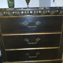 2 Large End Tables And Tall Dresser With 5 Drawers 