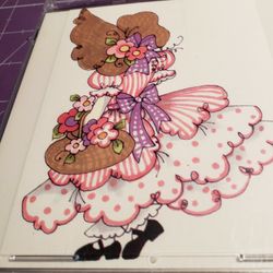 Girl Rubber Stamp