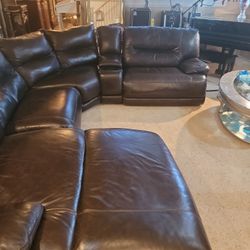 Brown Leather Sectional Sofa