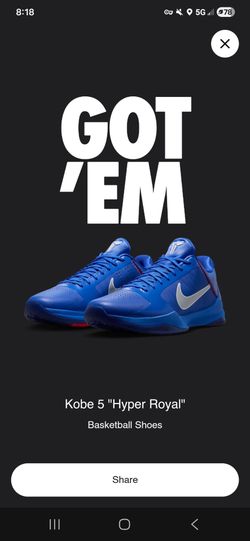 Kobe 5 dodgers size 11