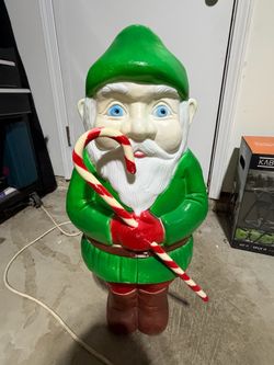 Gnome Candy Cane Blow Mold