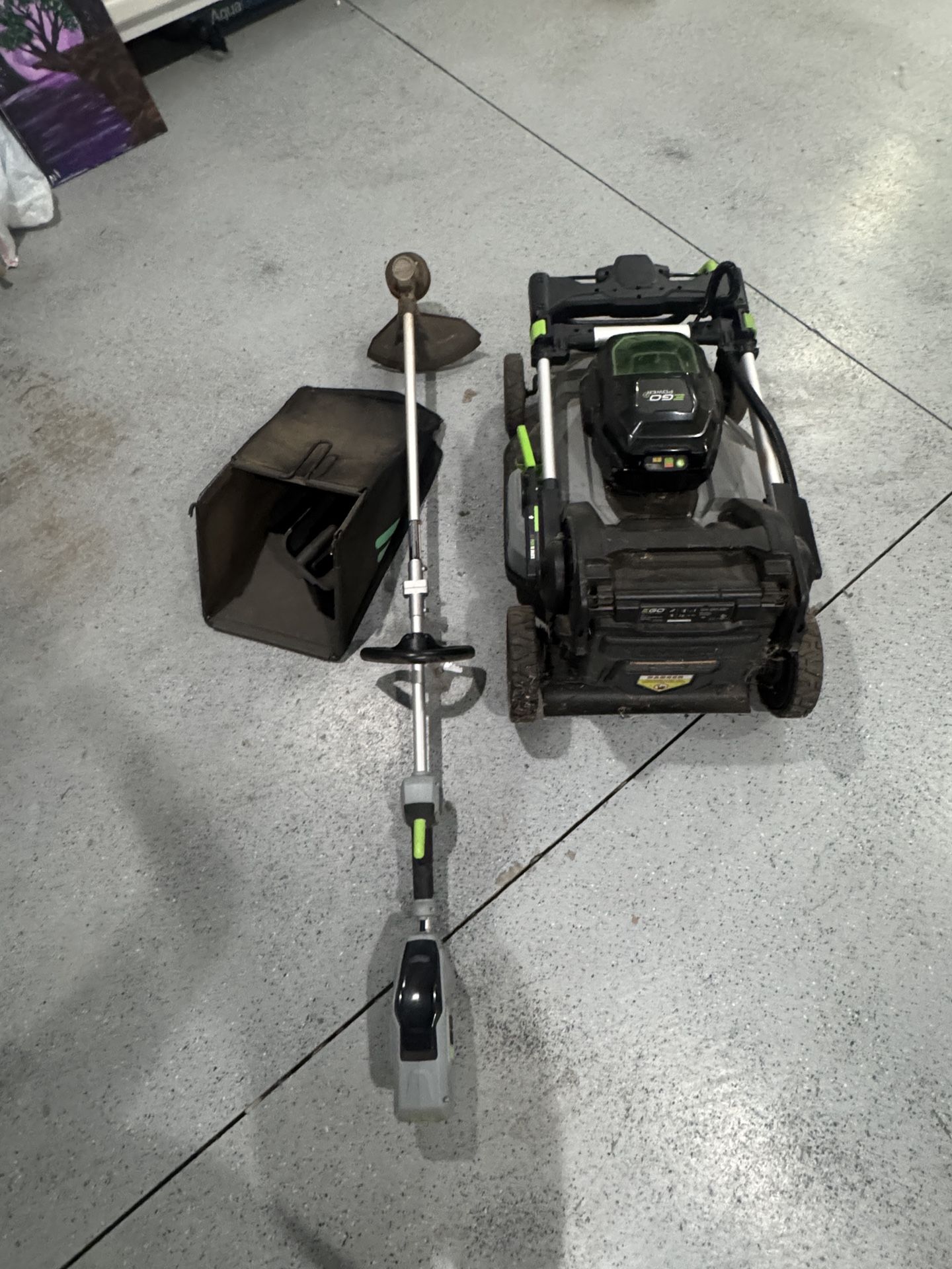 Ego Power Plus Battery Lawn Mower And Weed Wacker