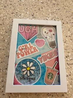 Pink and blue aesthetic frame