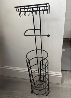 Toilet paper holder with phone holder