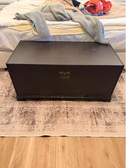 Large Dark Brown Storage Chest/Blanket Chest