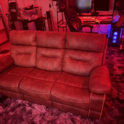 Leather Reclining Couch 