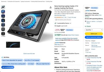 llano Gaming Laptop Cooler, V12 Laptop Cooling Pad Stand
