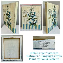 2005 Large “Postcard Botanica” Hanging Canvas Print by Paula Scaletta