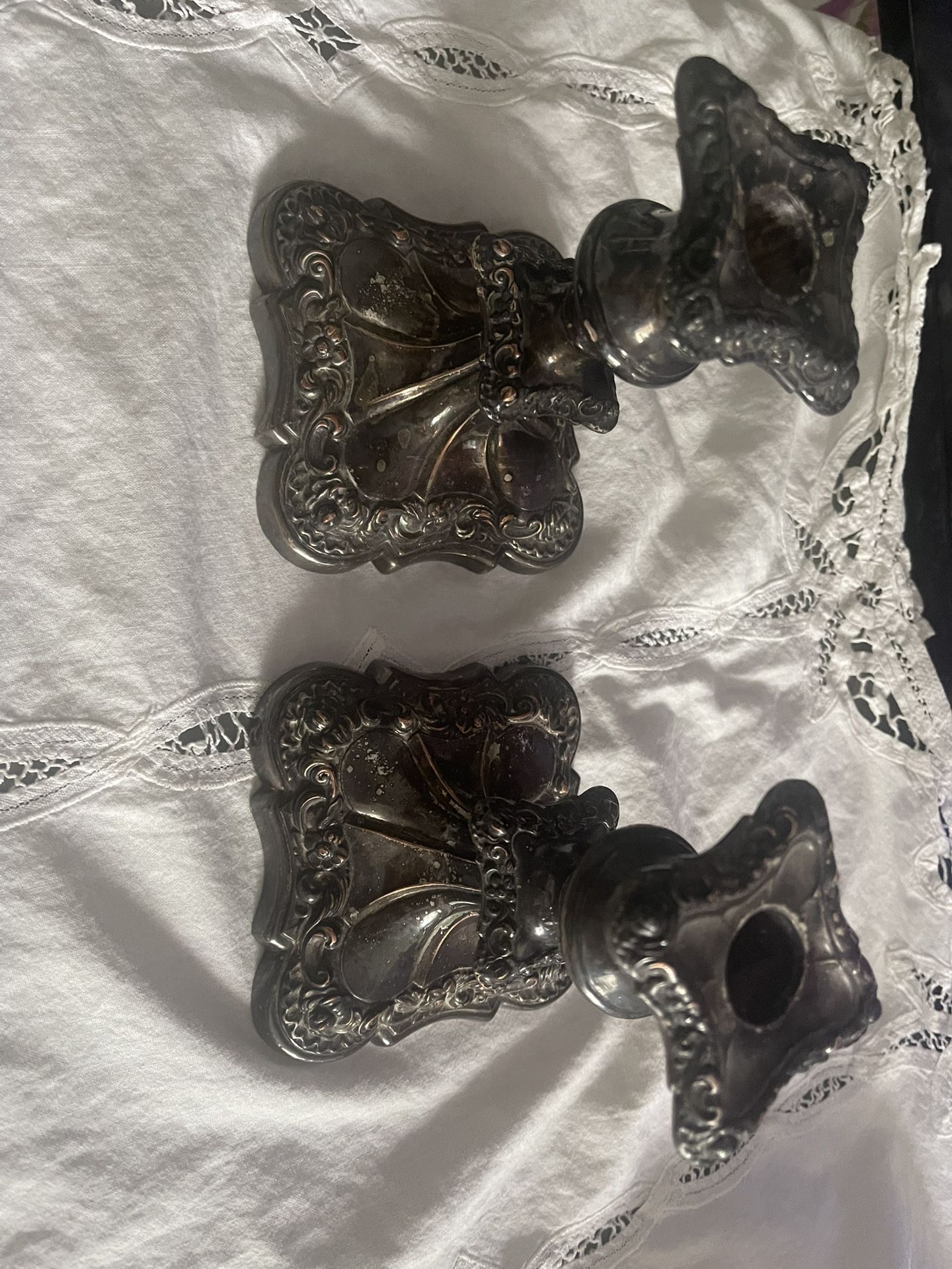 Antique Early 1900’s Silver plated Candlesticks