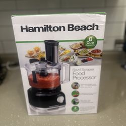 Hamilton Beach Food Processor & Vegetable Chopper for Slicing, Shredding, Mincing, and Puree, 8 Cup, Black