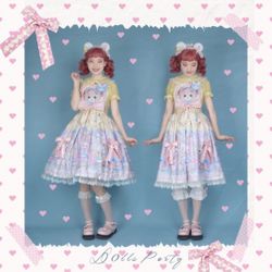 Rainbow Circus Sweet Jumper Skirt and hairband size M