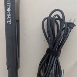 PRETTY IN A MINUTE 1.25” Classic Black professional flat iron hair straighten