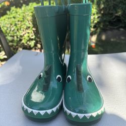 Old Navy Tall Dino Graphic Rain Boots For Toddler Boys Size 9T