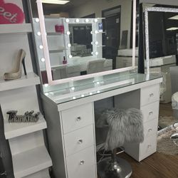 Vanity Set Hollywood Mirror LED Lights Makeup Table✨New